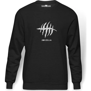 Jokzilla Logo Baskılı Erkek Örme Sweatshirt Uzun Kol