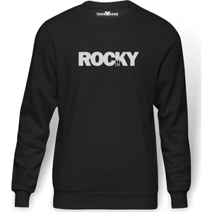 Rocky Baskılı Erkek Örme Sweatshirt Uzun Kol