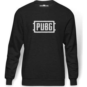 Pubg Logo Baskılı Erkek Örme Sweatshirt Uzun Kol