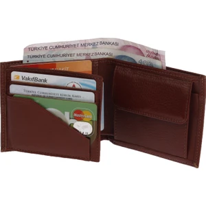 % 100 Deri Bozuk Para Gözlü Erkek Cüzdan ve Kartlık  2001
