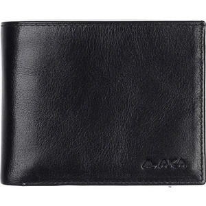 Aka Deri Aka DeriDüz Siyah - Büyük Boy Deri Erkek Cüzdanı 616
