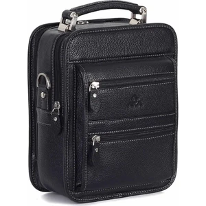 Aka Deri Floter Siyah - Deri Portföy Çantası 307