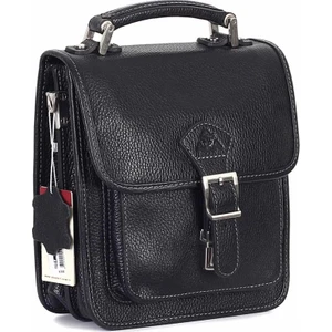 Aka Deri Floter Siyah - Deri Portföy Çantası 204