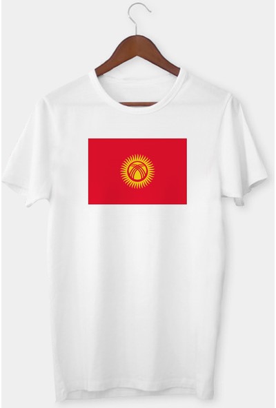 Anı Diyarım Kırgızistan Bayrağı Baskılı Tişört