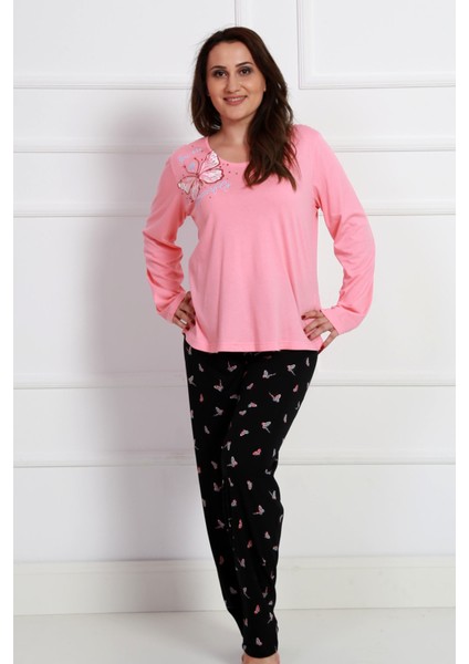 Uzun Kol Büyük Beden Penye Suprem Pijama Takım