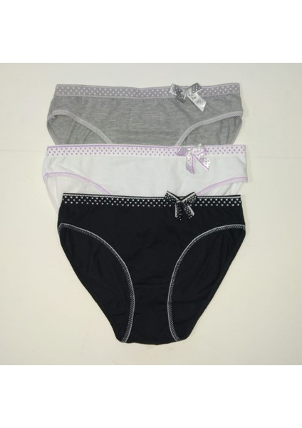 Çok Renkli 3'lü Kadın Slip Külot