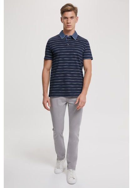 Matty Erkek Pike Polo Yaka Çizgili T-Shirt
