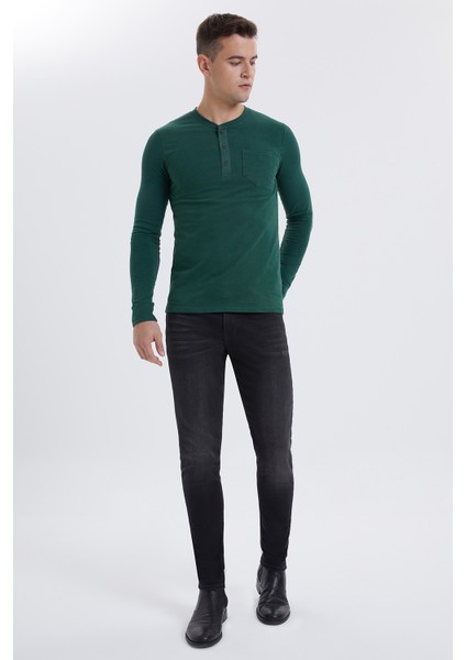 Farıs Erkek O Yaka Patlı Sweatshirt