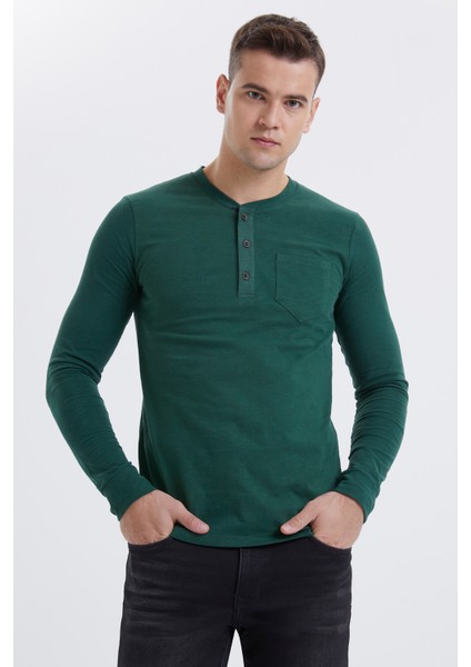 Farıs Erkek O Yaka Patlı Sweatshirt
