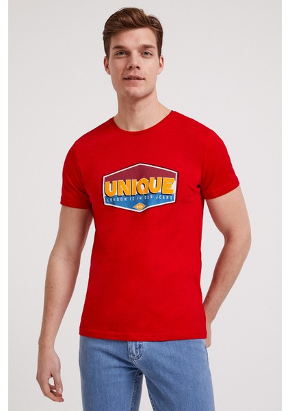 Unıque Erkek O Yaka T-Shirt