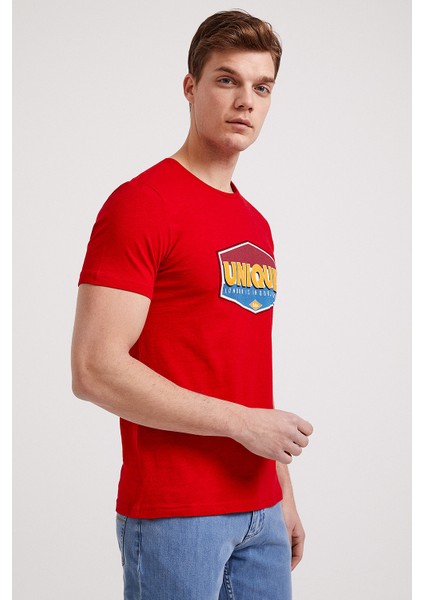 Unıque Erkek O Yaka T-Shirt