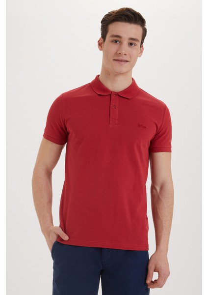 Lee Cooper Twins Kırmızı Polo Yaka T-Shirt