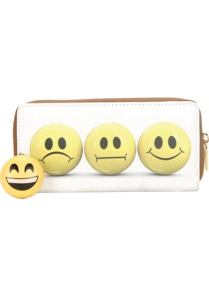 Smile Tasarımlı Bayana Hediye Cüzdan Anahtarlık Seti