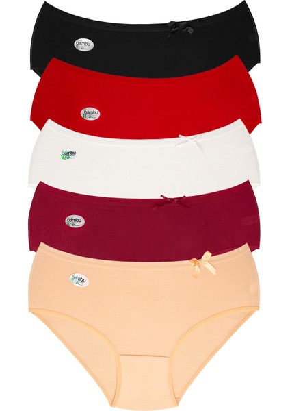 5'li Karışık Renk Bambu Külot L / Xl Beden