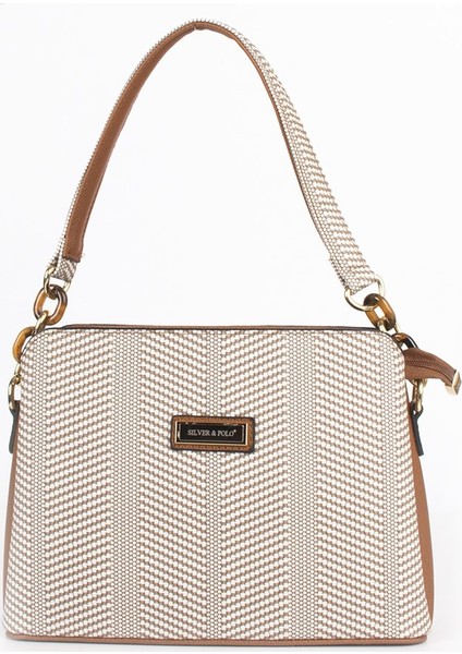 Silver Polo Kadın Omuz Çantası Bej - Taba NV937