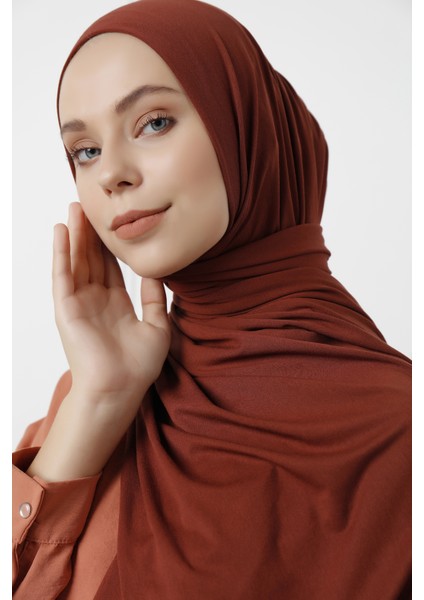 Likralı Penye Viskon Şal 70x180cm - Kiremit fiyatları