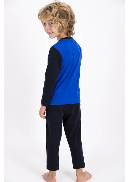 Erkek Çocuk Pijama Takımı Mavi