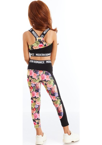 Modern Romance Çiçek Desenli Crop Üst 5 Yaş
