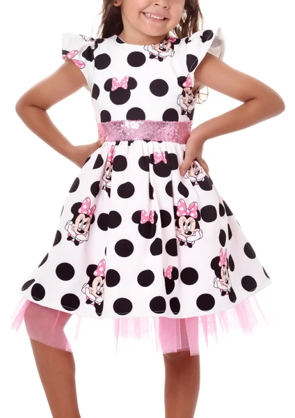 Eylül Elif Butik Minnie Mouse  Kız Çocuk Elbise