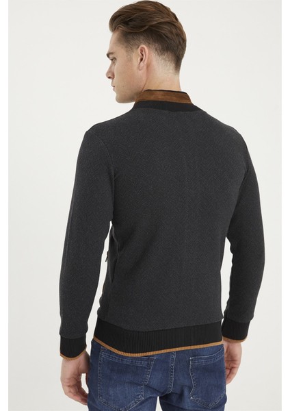 1021 Erkek Sweatshirt Balıksırtı Antrasit modelleri