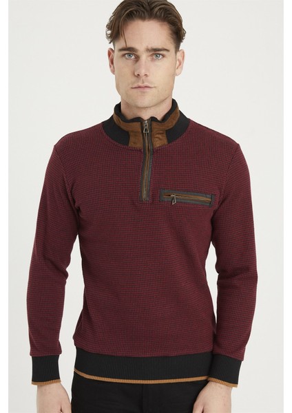 1039 Erkek Sweatshirt Bordo