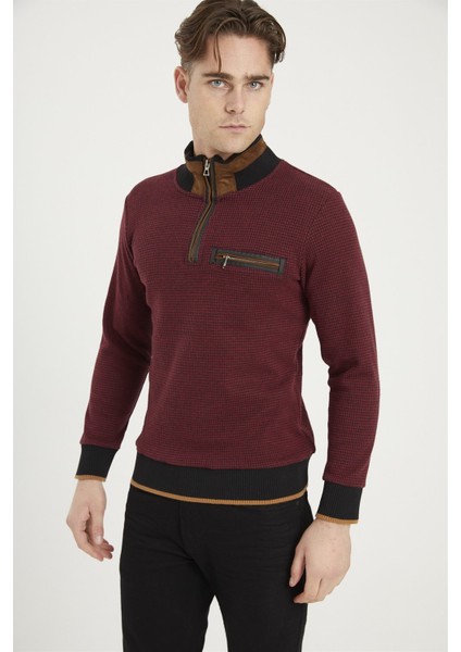 1039 Erkek Sweatshirt Bordo