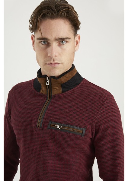 1039 Erkek Sweatshirt Bordo