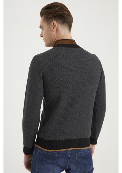 1039 Erkek Sweatshirt Desenli Antrasit fırsatları