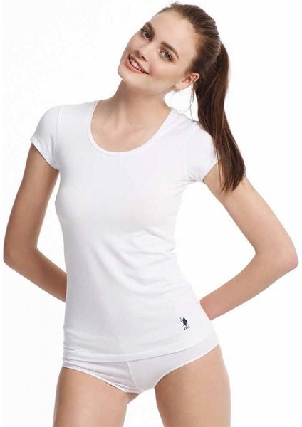 U.S. Polo Kadin Strech T-Shirt 66003