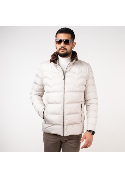 Montesori Slimfit Kapitone Erkek Mont