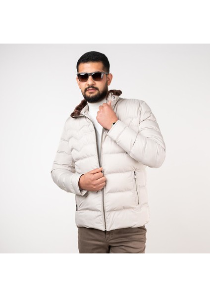 Montesori Slimfit Kapitone Erkek Mont
