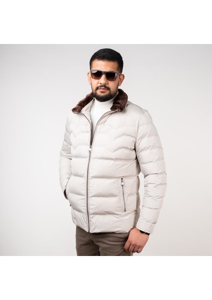 Montesori Slimfit Kapitone Erkek Mont
