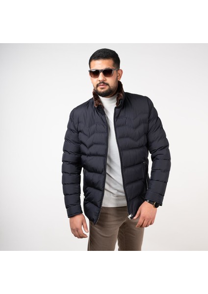 Montesori Slimfit Kapitone Erkek Mont
