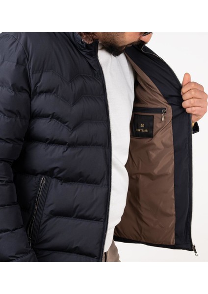 Montesori Slimfit Kapitone Erkek Mont