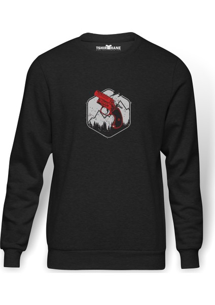 Pubg Flare Gun Baskılı Erkek Örme Sweatshirt Uzun Kol