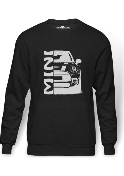Araba Mini Baskılı Erkek Örme Sweatshirt Uzun Kol