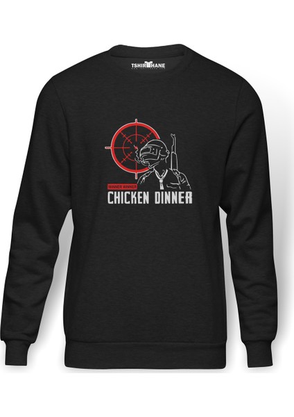 Wınner Chicken Baskılı Erkek Örme Sweatshirt Uzun Kol
