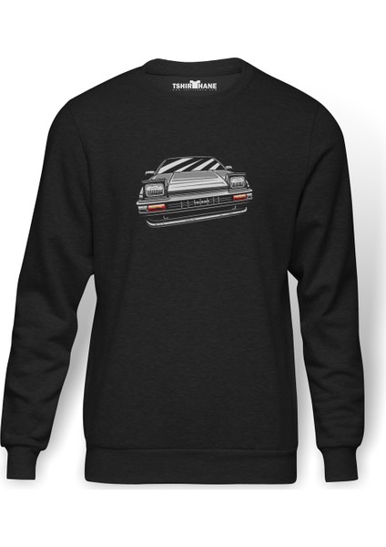 Toyota Trueno Ae86 Baskılı Erkek Örme Sweatshirt Uzun Kol