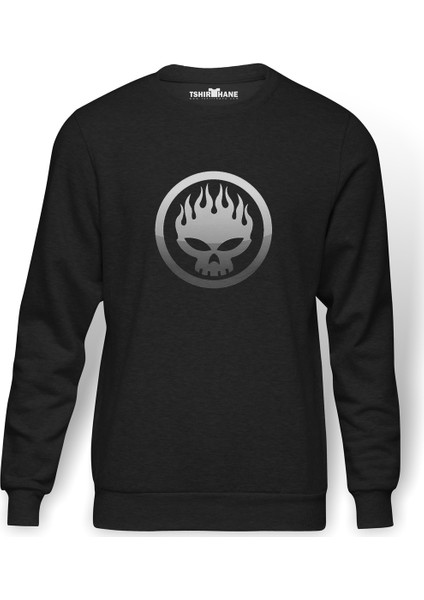 The Offspring Baskılı Erkek Örme Sweatshirt Uzun Kol