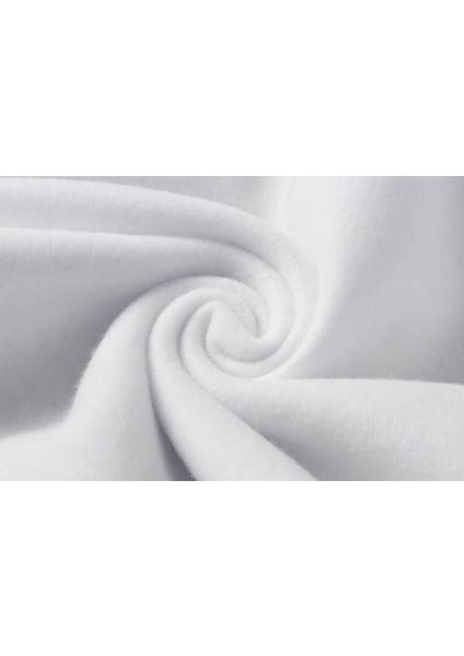 Saturn Baskılı Beyaz Erkek Örme Sweatshirt Uzun kol fırsatları