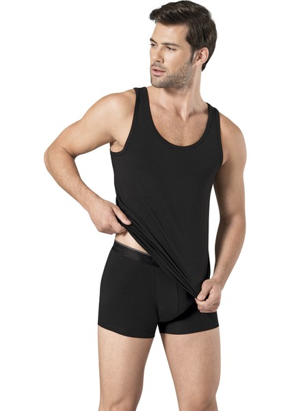 Pierre Cardin Erkek Siyah Stretch Atlet Boxer Takım 3 Adet