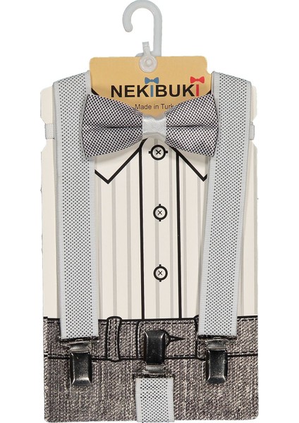 Neki̇buki 1-9 Yaş Pantolon Askı Papyon Seti