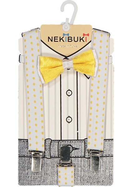 Neki̇buki 1-9 Yaş Pantolon Askı Papyon Seti