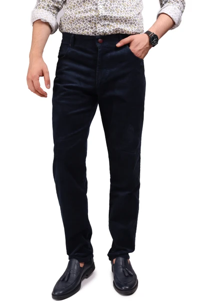 Daniel Voi Kadife Indigo Erkek Regular Fit Pantolon 38