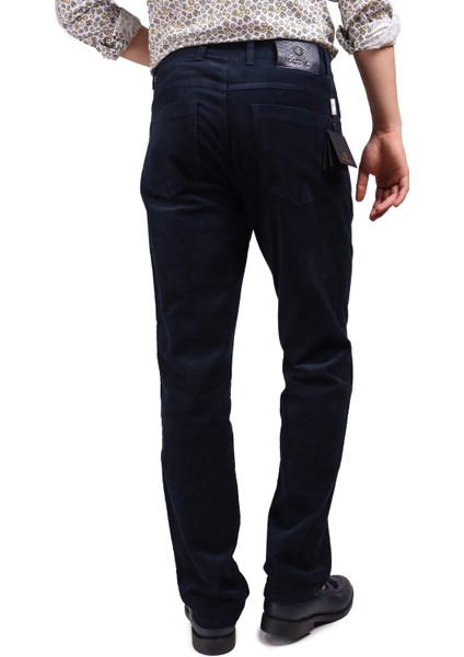 Daniel Voi Kadife Indigo Erkek Regular Fit Pantolon 38