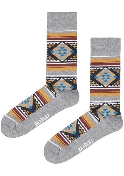Carpet Gri Melanj Uzun Çorap