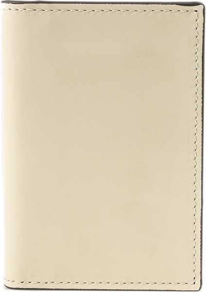 Cream Krem Dokulu Unisex Deri Cüzdan