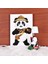 Panda Tasarımlı Günlük Hatıra Defteri Panda Işıklı Biblo Masa Gece Lambası Hediye Seti 1