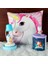 Unicorn Işıklı Biblo Masa Gece Lambası Puf Yastık Unicorn Kalemliklik Hediye Seti 1