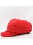 Kırmızı Bayan Şapka Kadın Kasket Yün Flat Cap 3